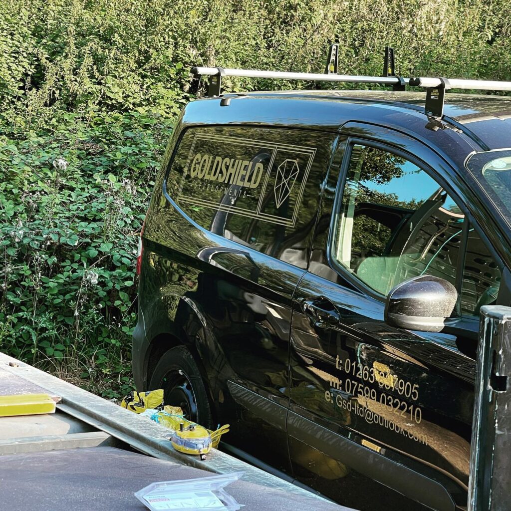 A black van